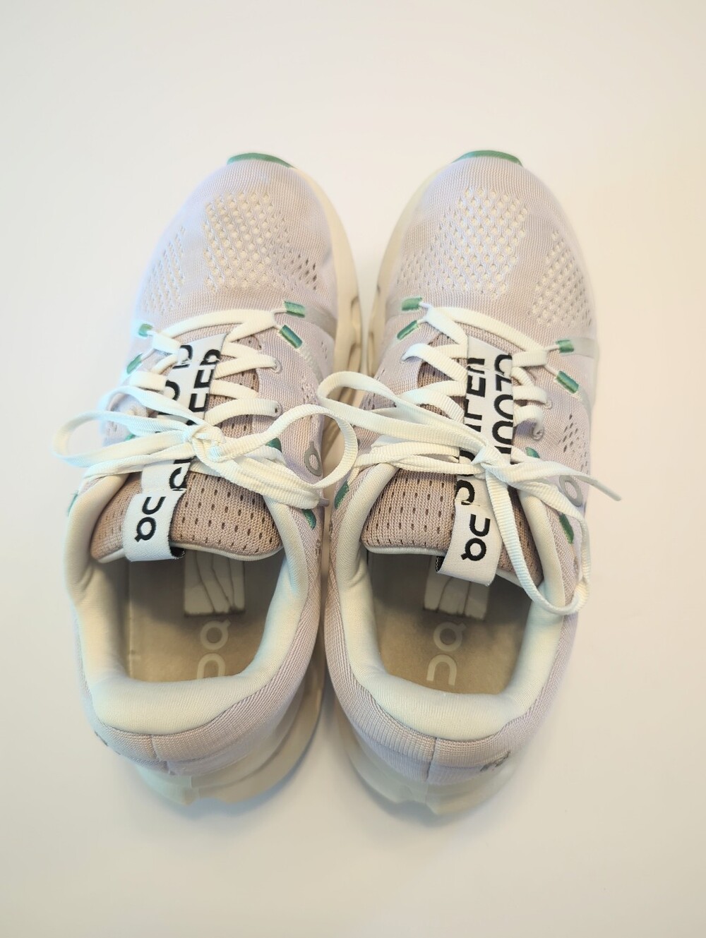 On Running Cloudsurfer CloudTec Running Shoes Sneakers Size 9 Pearl Ivory GUC - Picture 9 of 10